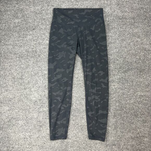 Zyia Active Leggings Womens 4 Gray Camo Pull On Stretch Nylon Blend Workout Gym - Picture 2 of 11
